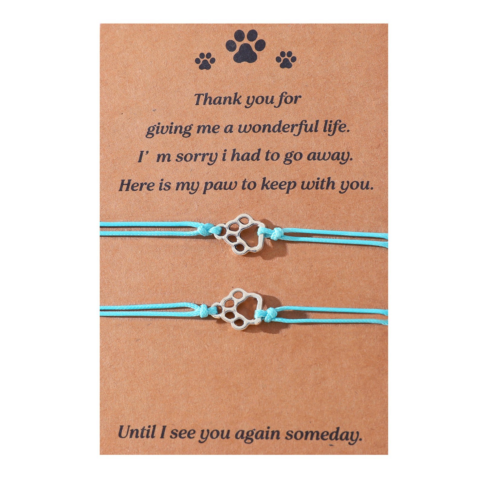 In Their Honor - Paw Bracelet — Blue