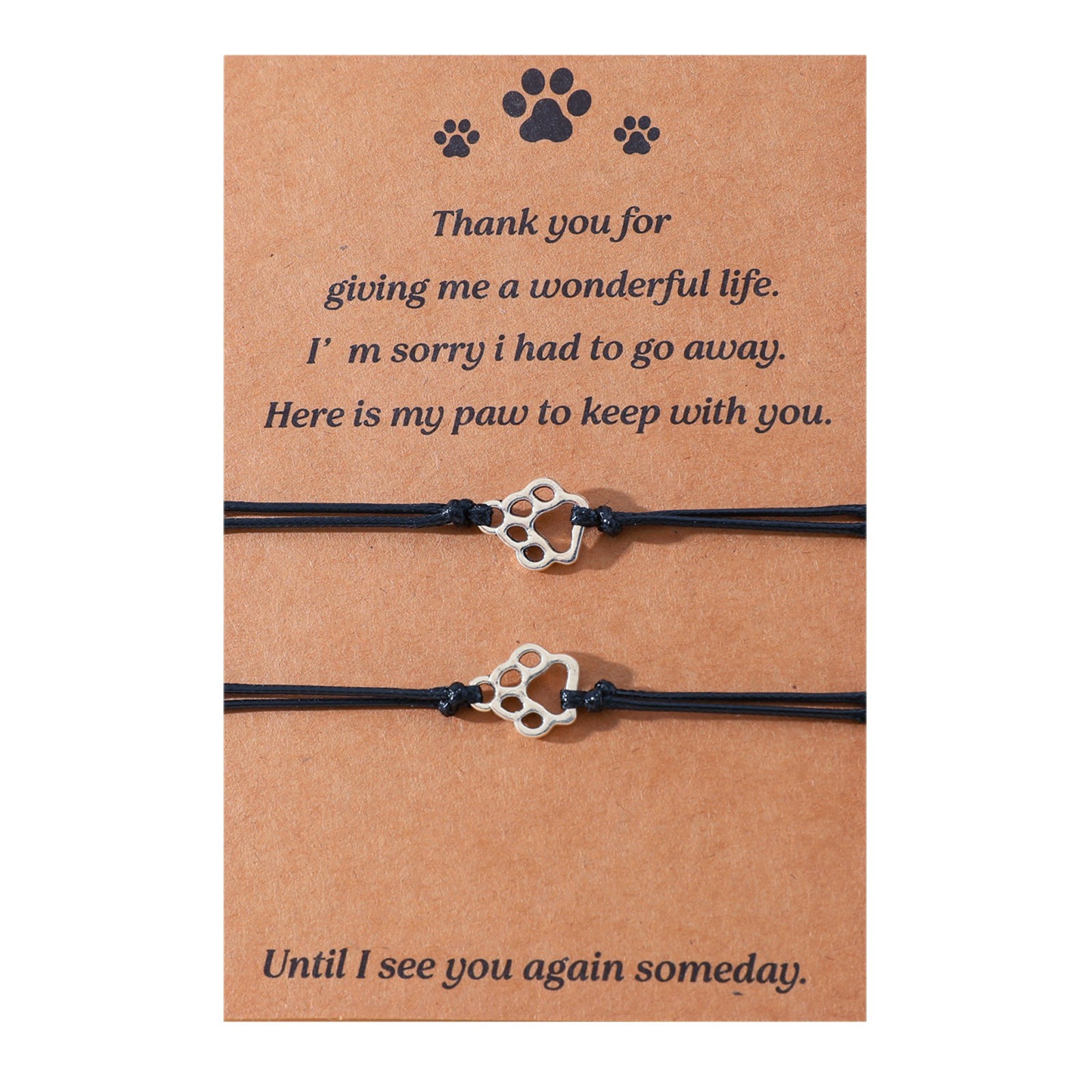 Multicolor Thread Cat Paw Print Hand-knitted Blessing Bracelet